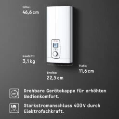 Stiebel Eltron DEL 18/21/24 Plus 236739 Durchlauferhitzer, Weiß, Elektronisch Geregelt -VIEGA Verkäufe Stiebel Eltron DEL 18 21 24 Plus 236739 Durchlauferhitzer weiss elektronisch geregelt 4