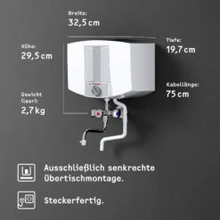 Stiebel Eltron Kochendwassergerät 074289 KBA 5 KA Automatic, 2 KW, 5 L, Grau -VIEGA Verkäufe Stiebel Eltron Kochendwassergeraet 074289 KBA 5 KA automatic 2 kW 5 l grau 3