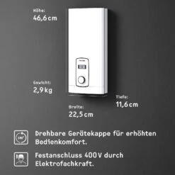 Stiebel Eltron Komfort-Durchlauferhitzer 236746 DHB-E LCD 27 KW, Elektronisch Geregelt, 400 V -VIEGA Verkäufe Stiebel Eltron Komfort Durchlauferhitzer 236746 DHB E LCD 27 kW elektronisch geregelt 400 V 2