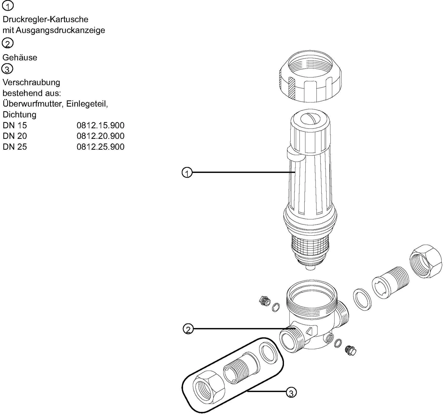Syr - Sasserath Druckregler 6203.32.000 DN 32, 1,5-5 Bar, Rotguss 3 Syr - Sasserath Druckregler 6203.32.000 DN 32, 1,5-5 Bar, Rotguss – Bild 3