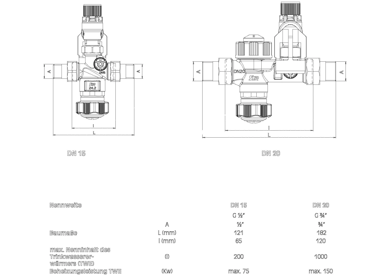 Syr - Sasserath Sicherheitsgruppe 0024.15.050 DN 15, 6 Bar, Gewinde G 1/2, Rohgelb 2 Syr - Sasserath Sicherheitsgruppe 0024.15.050 DN 15, 6 Bar, Gewinde G 1/2, Rohgelb – Bild 2