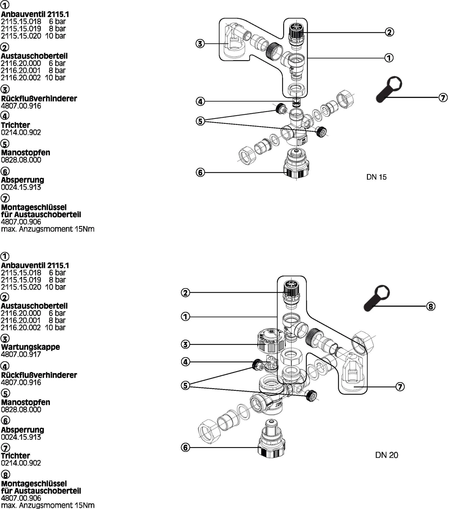 Syr - Sasserath Sicherheitsgruppe 0024.15.050 DN 15, 6 Bar, Gewinde G 1/2, Rohgelb 3 Syr - Sasserath Sicherheitsgruppe 0024.15.050 DN 15, 6 Bar, Gewinde G 1/2, Rohgelb – Bild 3