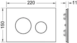 TECE TECEloop WC-Blende 9240616 Glas Titan, Für WC-Betätigungsplatte -VIEGA Verkäufe TECE TECEloop WC Blende 9240616 Glas titan fuer WC Betaetigungsplatte 2