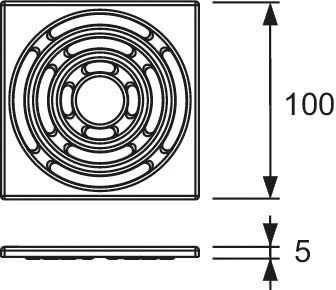 TECEdrainpoint S Designrost 3665002 100x100mm, Edelstahl 3 TECEdrainpoint S Designrost 3665002 100x100mm, Edelstahl – Bild 3