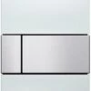 TECEsquare Urinal-Betätigungsplatte 9242801 Glas Weiß,Tastatur Edelstahl Gebürstet