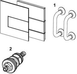 TECEsquare Urinal-Betätigungsplatte 9242801 Glas Weiß,Tastatur Edelstahl Gebürstet -VIEGA Verkäufe TECEsquare Urinal Betaetigungsplatte 9242801 Glas weissTastatur Edelstahl gebuerstet 2