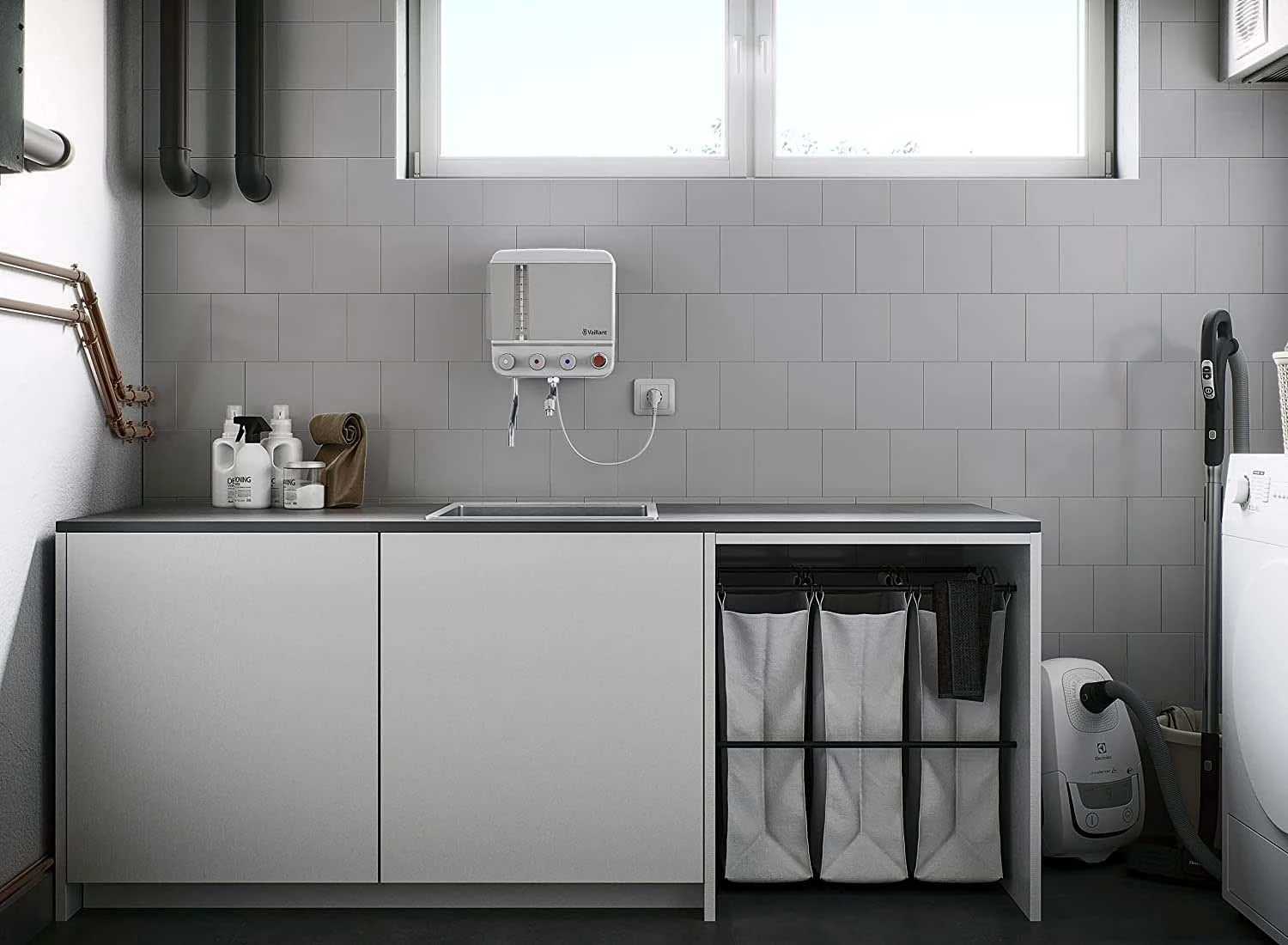 Vaillant VEK 5 L Kochendwassergerät 005122 2,4 KW 5 Liter, 345x265x165 Weiß/hellgrau 2 Vaillant VEK 5 L Kochendwassergerät 005122 2,4 KW 5 Liter, 345x265x165 Weiß/hellgrau – Bild 2