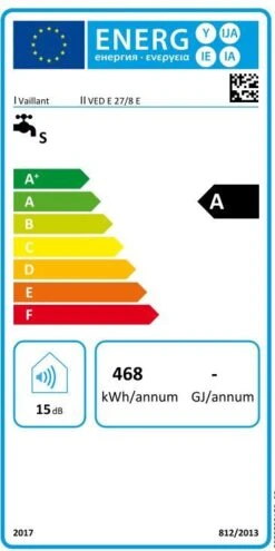 Vaillant Ved Elektro-Durchlauferhitzer 0010023749 27/8 E, Exclusiv, 27 KW, Vollelektronisch Geregelt -VIEGA Verkäufe Vaillant Ved Elektro Durchlauferhitzer 0010023749 27 8 E exclusiv 27 kW vollelektronisch geregelt 3