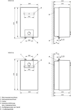 Vaillant EloSTOR Plus VEN 5/7 U Untertisch-Kleinspeicher 0010021140, 5 Liter, 2 KW -VIEGA Verkäufe Vaillant eloSTOR plus VEN 5 7 U Untertisch Kleinspeicher 0010021140 5 Liter 2 kW 2
