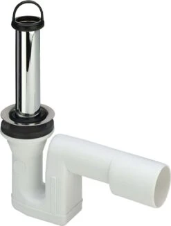 Viega Ablaufgarnitur 103408 DN 40/50x70x120mm, Messing Verchromt, Abgang Waagerecht