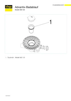 Viega Advantix Badablauf 284619 DN 50, Kunststoff Grau, Ablauf Waagerecht, Ohne Aufsatz -VIEGA Verkäufe Viega Advantix Badablauf 284619 DN 50 Kunststoff grau Ablauf waagerecht ohne Aufsatz 2