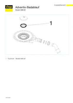 Viega Advantix Badablauf 687687 DN 40/50, BH 62mm, Kunststoff, Ohne Aufsatz -VIEGA Verkäufe Viega Advantix Badablauf 687687 DN 40 50 BH 62mm Kunststoff ohne Aufsatz 2