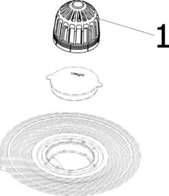 Viega Advantix Balkon-/Terrassenablauf 289386 DN 70, Kunststoff Grau, Ablauf Waagerecht, Mit Kiesfang -VIEGA Verkäufe Viega Advantix Balkon Terrassenablauf 289386 DN 70 Kunststoff grau Ablauf waagerecht mit Kiesfang 3