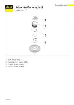 Viega Bodenablauf Advantix 4951.1 DN 70, Mit Senkrechtem Ablaufstutzen -VIEGA Verkäufe Viega Bodenablauf Advantix 4951.1 DN 70 mit senkrechtem Ablaufstutzen 2