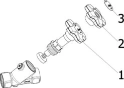 Viega Easytop KFR-Schrägsitzventil 756772 DN 25, Rp 1, Rotguss, Für Wasserzählerbügel -VIEGA Verkäufe Viega Easytop KFR Schraegsitzventil 756772 DN 25 Rp 1 Rotguss fuer Wasserzaehlerbuegel 3