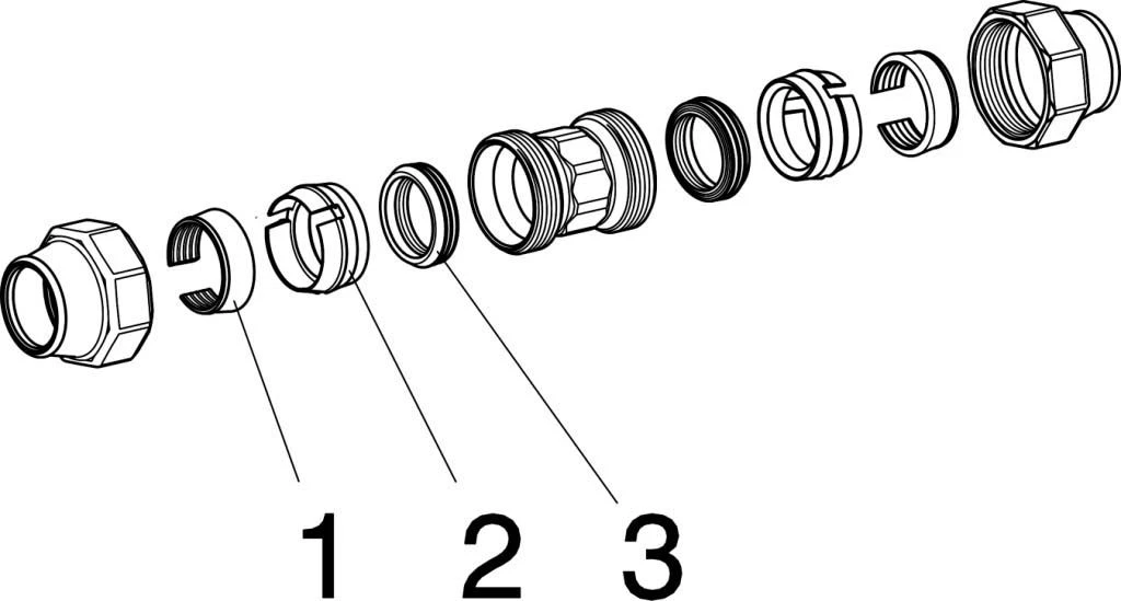 Viega Kupplung Maxiplex 9041 32 Mm, Rotguss 3 Viega Kupplung Maxiplex 9041 32 Mm, Rotguss – Bild 3