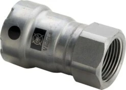 Viega Megapress Übergangsstück 695378 1 1/2" X Rp 1 1/2, Stahl Unlegiert, SC-Contur, Mehrkant