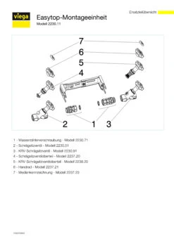Viega Montageeinheit Easytop 2230.11 Qn 2,5, Rp 1 X Rp 1, Für Wasserzähler -VIEGA Verkäufe Viega Montageeinheit Easytop 2230.11 Qn 25 Rp 1 x Rp 1 fuer Wasserzaehler 2