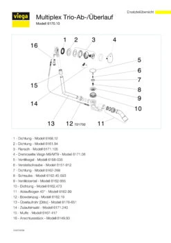 Viega Multiplex Ab-/Überlaufgarnitur 723347 Visign MT9, DN 40/50x560mm, Verchromt -VIEGA Verkäufe Viega Multiplex Ab Ueberlaufgarnitur 723347 Visign MT9 DN 40 50x560mm verchromt 2