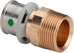 Viega Sanfix-P Übergangsstück 566357 40 Mm X R 1 1/4, Mit SC-Contur, Rotguss