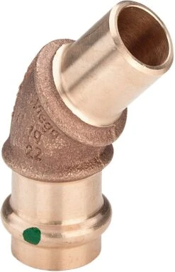 Viega Sanpress Bogen 134471 42 Mm, 45°, Rotguss Oder Siliziumbronze, SC-Contur, Einsteckende