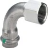 Viega Sanpress Inox Bogen 437121 28mmxRp 1, 90Grad, Stahl Nichtrostend, SC-Contur