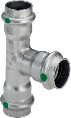 Viega Sanpress Inox T-Stück 436018 35x28x35mm, Stahl Nichtrostend, SC-Contur