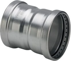 Viega Sanpress Inox XL-Muffe 482817 88,9 Mm, Stahl Nichtrostend, SC-Contur