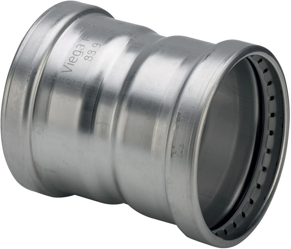 Viega Sanpress Inox XL-Muffe 482817 88,9 Mm, Stahl Nichtrostend, SC-Contur 1 Viega Sanpress Inox XL-Muffe 482817 88,9 Mm, Stahl Nichtrostend, SC-Contur