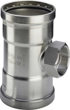 Viega Sanpress Inox XL-T-Stück 482909 108 X Rp 3/4 X 108 Mm, Stahl Nichtrostend, SC-Contur