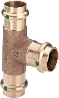 Viega Sanpress T-Stück 111915 28 Mm, Mit SC-Contur, Rotguss Oder Siliziumbronze