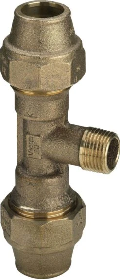 Viega T-Stück Maxiplex 25 Mm X 3/4" Ag X 1/2" Ig, Rotguss