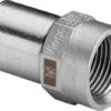 Viega Temponox Einsteckstück 812690 22 Mm X Rp 1/2, Stahl, Nicht Rostend, Rp-Gewinde, Einsteckende