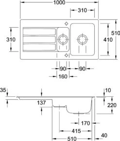 Villeroy & Boch Architectura Einbauspüle 336501SM Mit Ablaufgarnitur Und Handbetätigung, Steam -VIEGA Verkäufe Villeroy and Boch Architectura Einbauspuele 336501SM mit Ablaufgarnitur und Handbetaetigung Steam 3