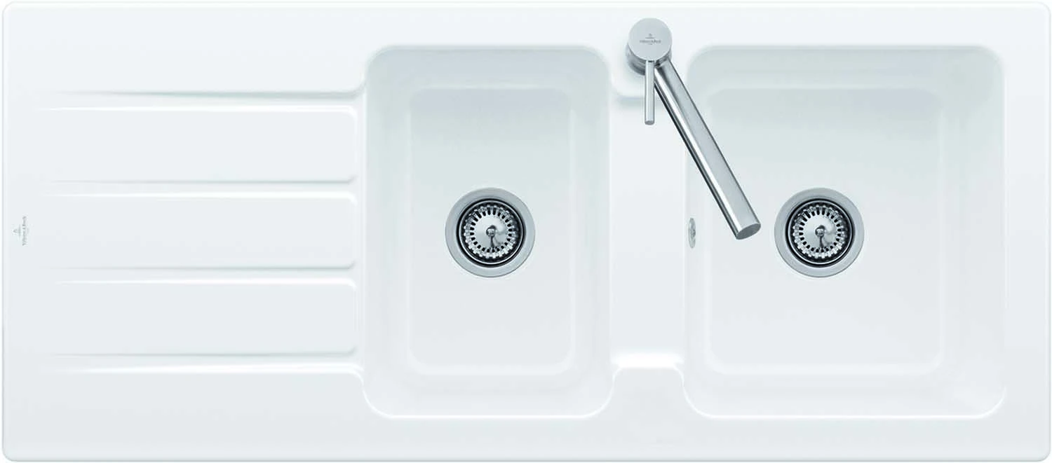 Villeroy & Boch Architectura Einbauspüle 338002FU Mit Ablaufgarnitur Und Exzenterbetätigung, Ivory 2 Villeroy & Boch Architectura Einbauspüle 338002FU Mit Ablaufgarnitur Und Exzenterbetätigung, Ivory – Bild 2