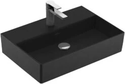 Villeroy & Boch Memento 2.0 Waschtisch 4A226LS5 60 X 42 Cm, Ebony C-plus, Mit Hahnloch, Ohne Überlauf