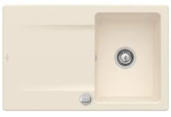 Villeroy & Boch Siluet Einbauspüle 333402FU Mit Ablaufgarnitur Und Exzenterbetätigung, Ivory