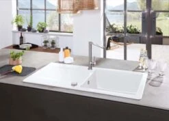 Villeroy & Boch Siluet Einbauspüle 333502SL Mit Ablaufgarnitur Und Exzenterbetätigung, Stone -VIEGA Verkäufe Villeroy and Boch Siluet Einbauspuele 333502SL mit Ablaufgarnitur und Exzenterbetaetigung Stone 2