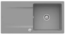 Villeroy & Boch Siluet Einbauspüle 333602RW Mit Ablaufgarnitur Und Exzenterbetätigung, Stone White