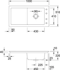 Villeroy & Boch Timeline Einbauspüle 679002R1 Mit Ablaufgarnitur Und Exzenterbetätigung, Weiß -VIEGA Verkäufe Villeroy and Boch Timeline Einbauspuele 679002R1 mit Ablaufgarnitur und Exzenterbetaetigung weiss 2