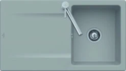 Villeroy Und Boch Flächenbündige Spüle 33351Fi4 Mit Ablaufgarnitur Und Handbetätigung, Graphit