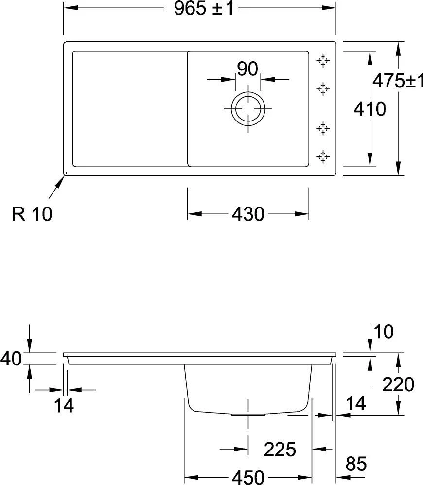 Villeroy Und Boch Flächenbündige Spüle 67902FFU Mit Ablaufgarnitur Und Exzenterbetätigung, Ivory 4 Villeroy Und Boch Flächenbündige Spüle 67902FFU Mit Ablaufgarnitur Und Exzenterbetätigung, Ivory – Bild 4