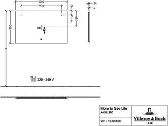 Villeroy Und Boch More To See LED-Lichtspiegel A4591200 120 X 75 X 2,4 Cm, 34,08 W, IP44 2 Villeroy Und Boch More To See LED-Lichtspiegel A4591200 120 X 75 X 2,4 Cm, 34,08 W, IP44 – Bild 2