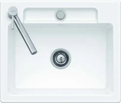Villeroy Und Boch Siluet Flächenbündige Spüle 33461FKG Mit Ablaufgarnitur Und Handbetätigung, Snow White