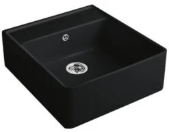 Villeroy Und Boch Spülstein Einzelbecken 632062S5 Ablaufgarnitur, Exzenterbetätigung, Befestigungssatz, Ebony