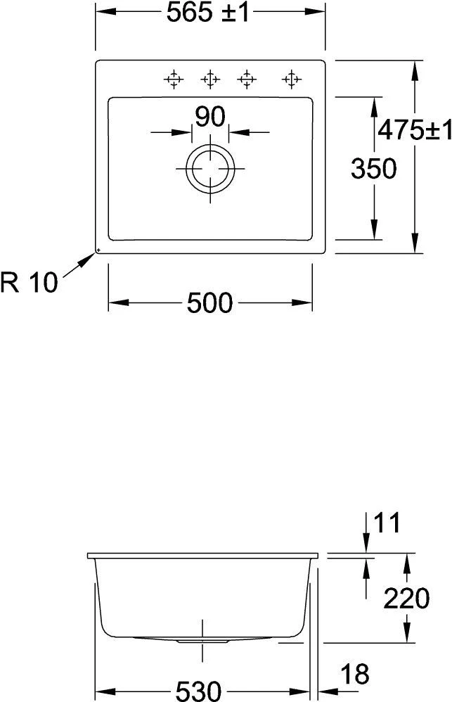 Villeroy Und Boch Subway Flächenbündige Spüle 33091Fi4 Mit Ablaufgarnitur Und Handbetätigung, Graphit 2 Villeroy Und Boch Subway Flächenbündige Spüle 33091Fi4 Mit Ablaufgarnitur Und Handbetätigung, Graphit – Bild 2