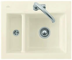 Villeroy Und Boch Subway Flächenbündige Spüle 67802FKG Mit Ablaufgarnitur Und Exzenterbetätigung, Snow White