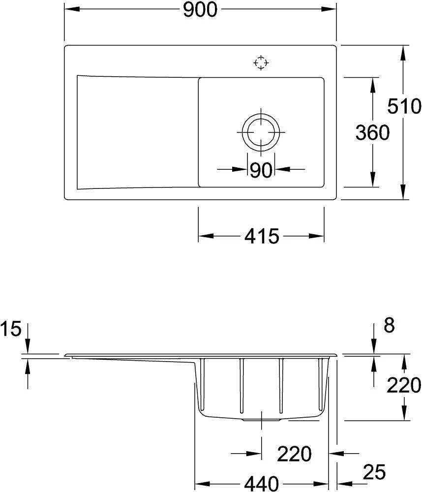 Villeroy Und Boch Subway Spüle 335102R1 Becken Rechts, Ablaufgarnitur Mit Excenterbetätigung, Weiß 2 Villeroy Und Boch Subway Spüle 335102R1 Becken Rechts, Ablaufgarnitur Mit Excenterbetätigung, Weiß – Bild 2