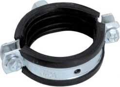 Walraven Bismat Zweischraubenschelle 3423168 159-168mm, M 10, Stahl, Elektrolytisch Verzinkt, Mit Schallschutz