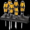 Wera Schraubendreher Kraftform 932/6 Schraubendrehersatz 6 Teilig, Schraubmeißel